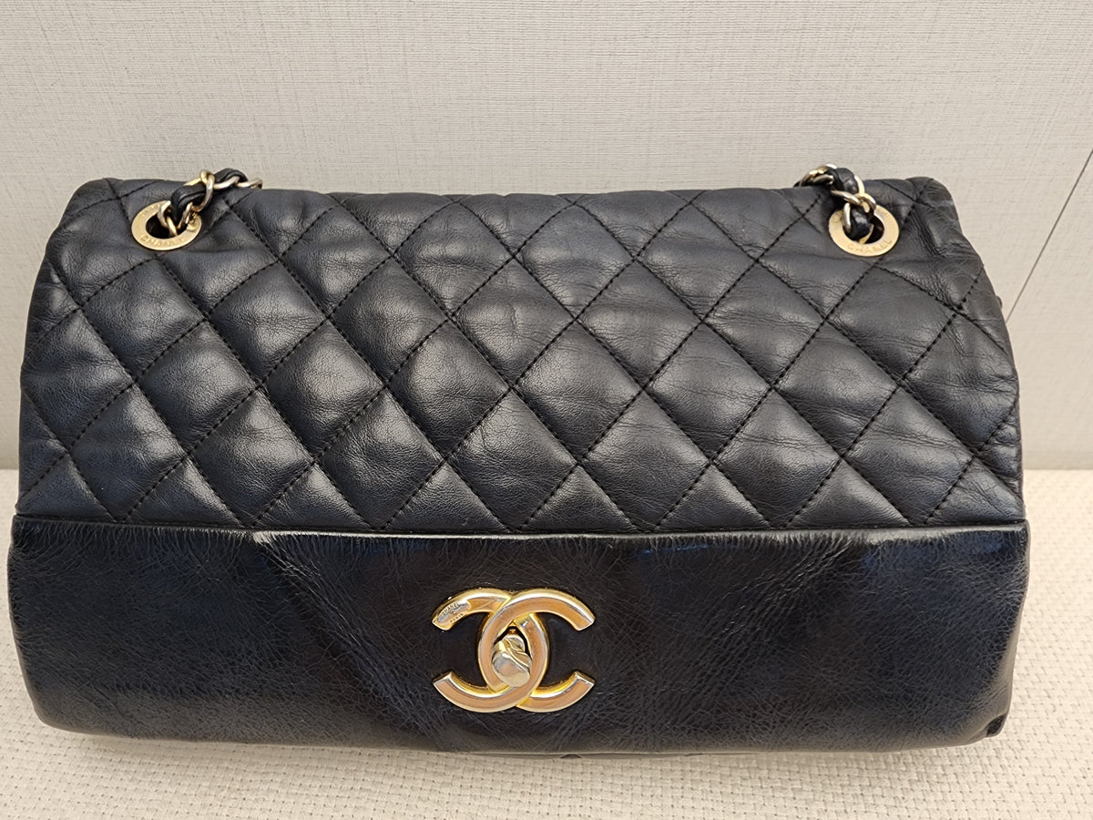 Chanel Black Calfskin Soft Elegance Flap (GHW)