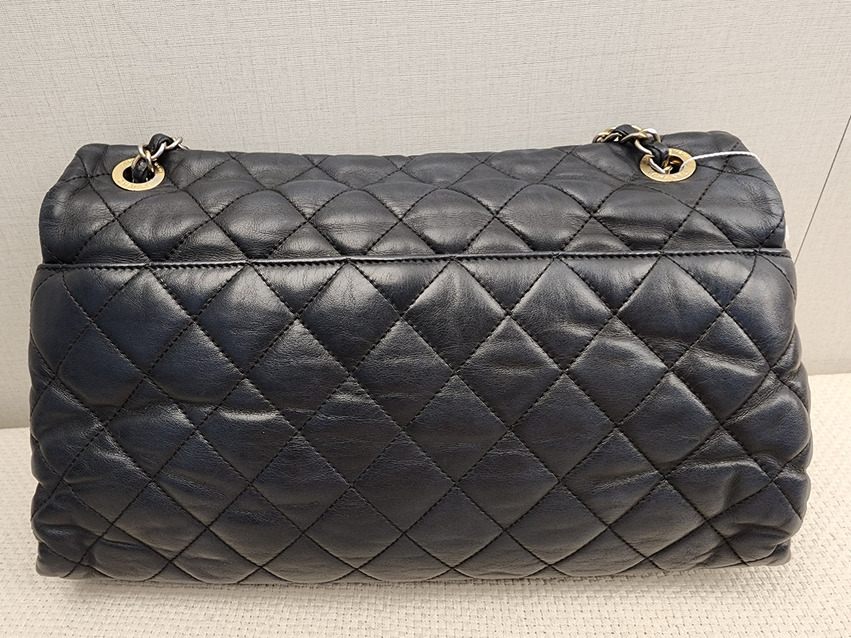 Chanel Black Calfskin Soft Elegance Flap (GHW)