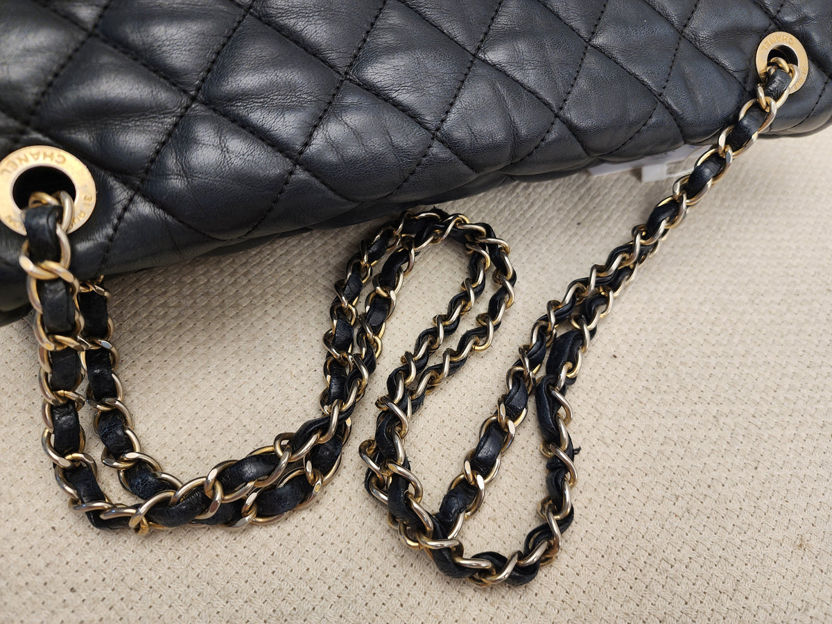 Chanel Black Calfskin Soft Elegance Flap (GHW)