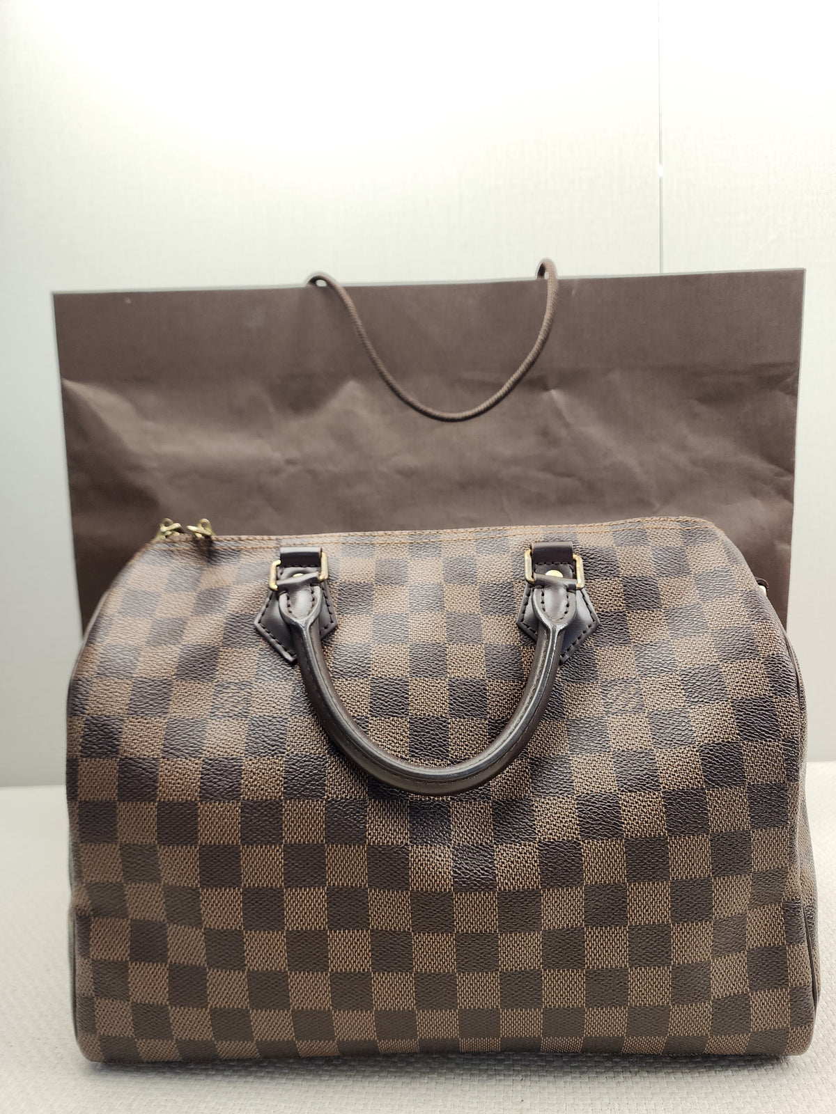 LV Damier Ebene Speedy 30 Bandouliere