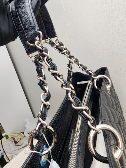 Chanel Black Caviar GST (SHW)