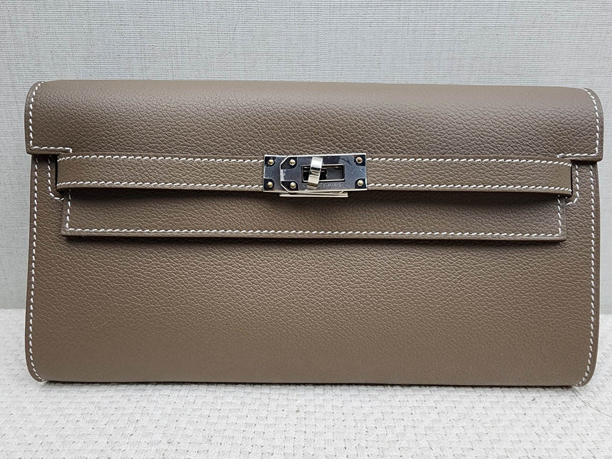 Hermes Etoupe Evercolor Kelly To Go (PHW)