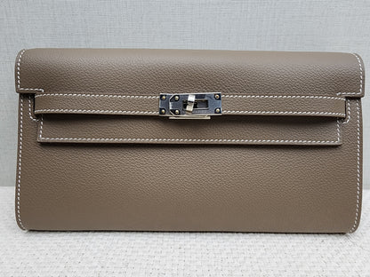Hermes Etoupe Evercolor Kelly To Go (PHW)