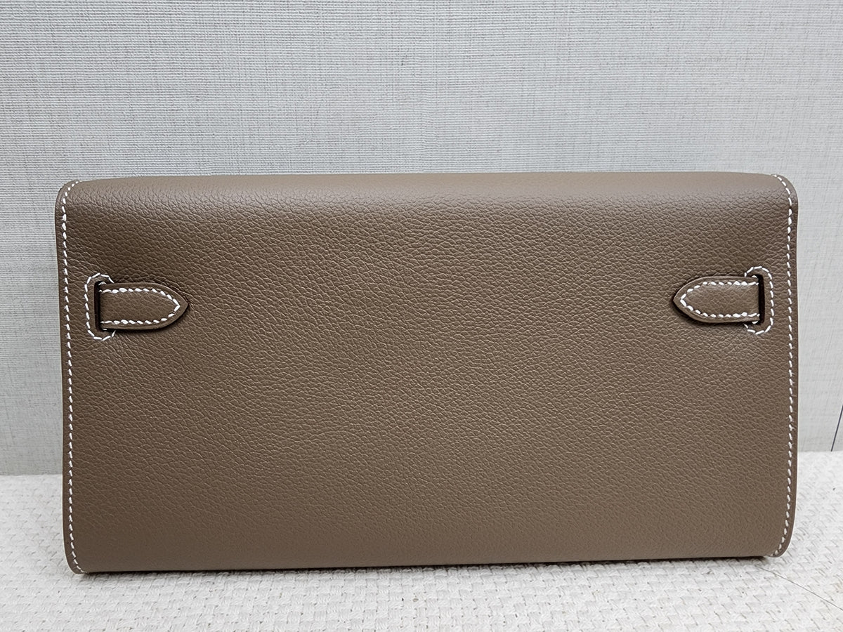 Hermes Etoupe Evercolor Kelly To Go (PHW)