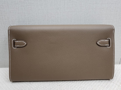Hermes Etoupe Evercolor Kelly To Go (PHW)