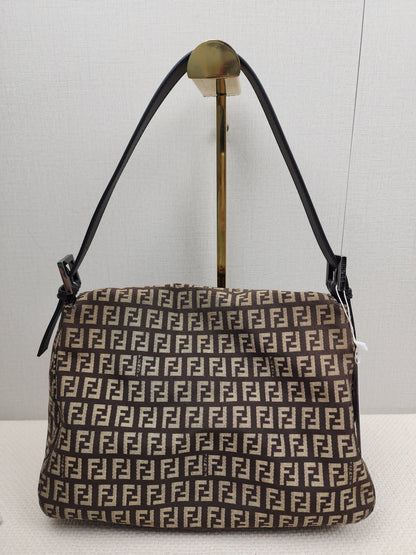 Fendi Brown Zucca Canvas Vintage Mama Baguette