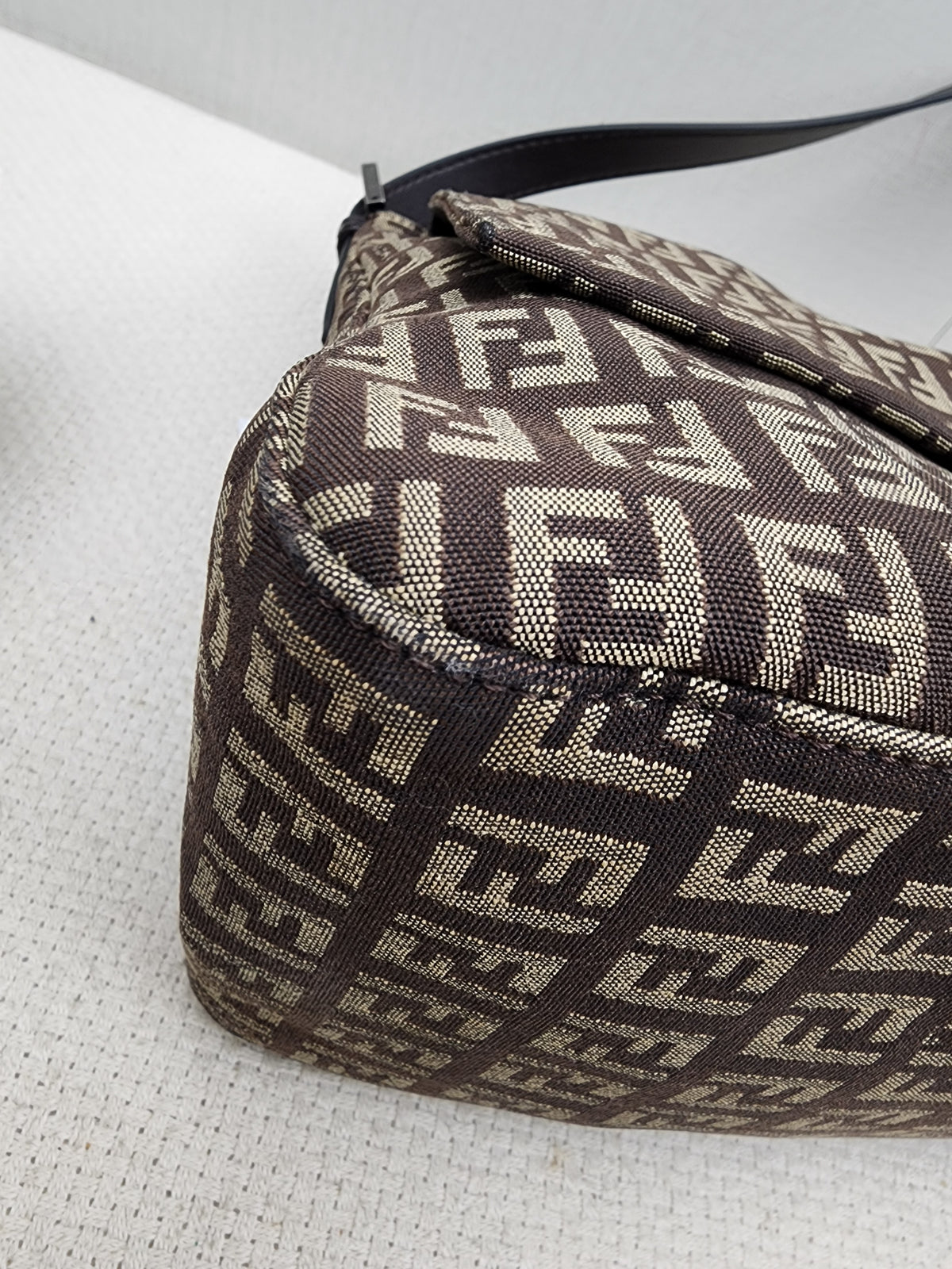 Fendi Brown Zucca Canvas Vintage Mama Baguette
