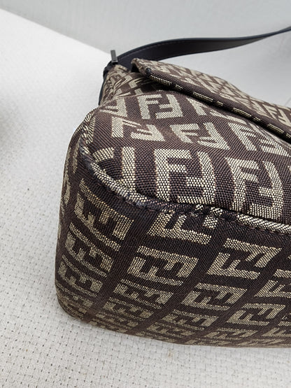 Fendi Brown Zucca Canvas Vintage Mama Baguette