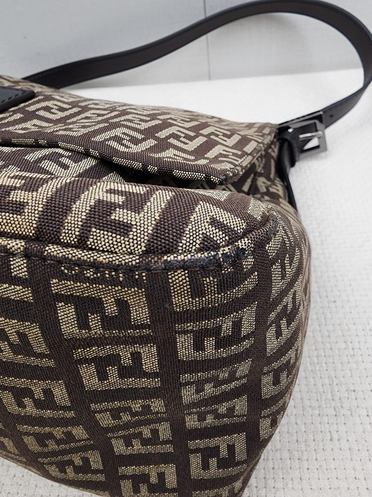 Fendi Brown Zucca Canvas Vintage Mama Baguette