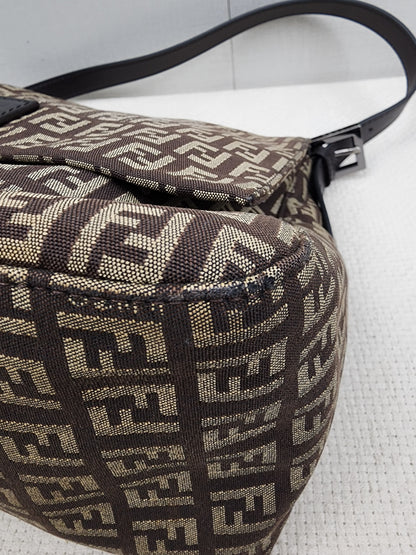 Fendi Brown Zucca Canvas Vintage Mama Baguette