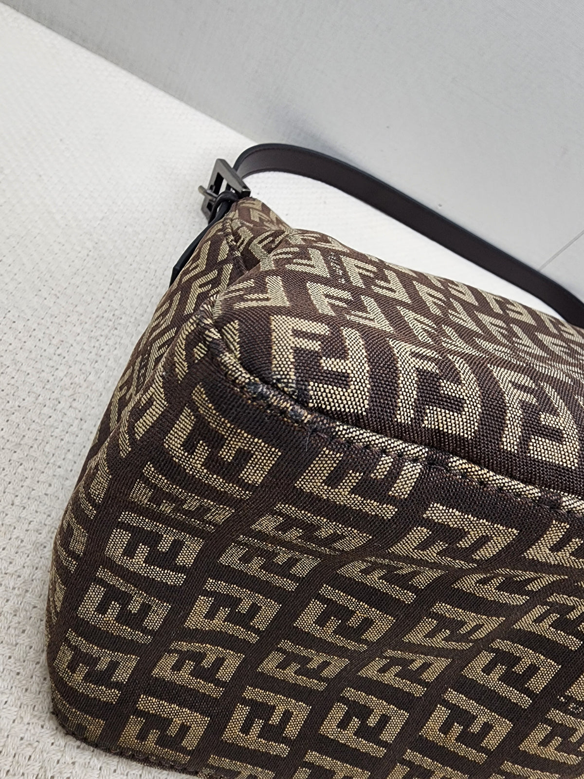Fendi Brown Zucca Canvas Vintage Mama Baguette