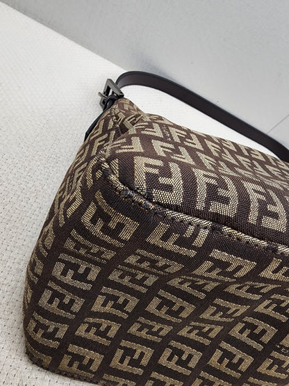 Fendi Brown Zucca Canvas Vintage Mama Baguette