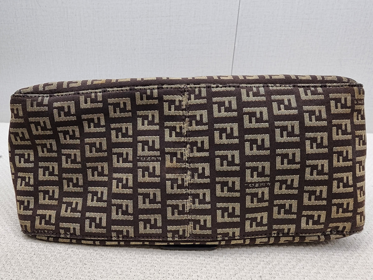 Fendi Brown Zucca Canvas Vintage Mama Baguette