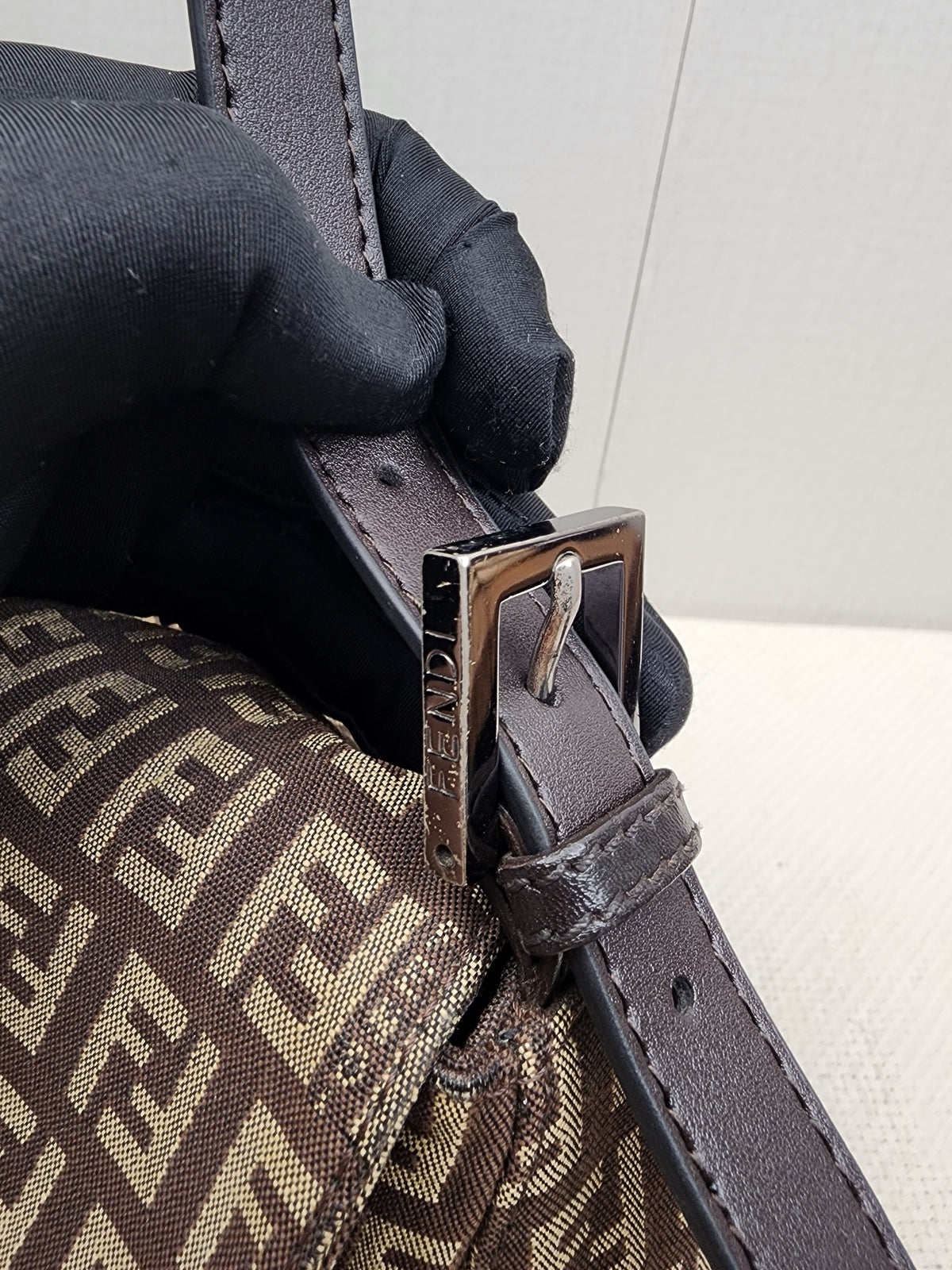 Fendi Brown Zucca Canvas Vintage Mama Baguette