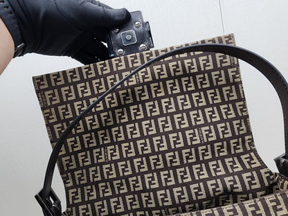 Fendi Brown Zucca Canvas Vintage Mama Baguette