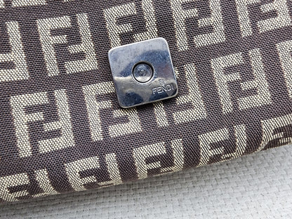 Fendi Brown Zucca Canvas Vintage Mama Baguette