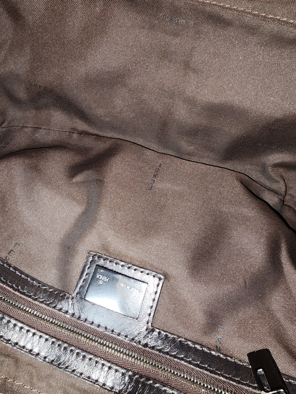 Fendi Brown Zucca Canvas Vintage Mama Baguette