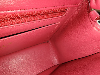 Chanel Pink Lambskin Chevron Classic Mini Rectangular Flap (LGHW)