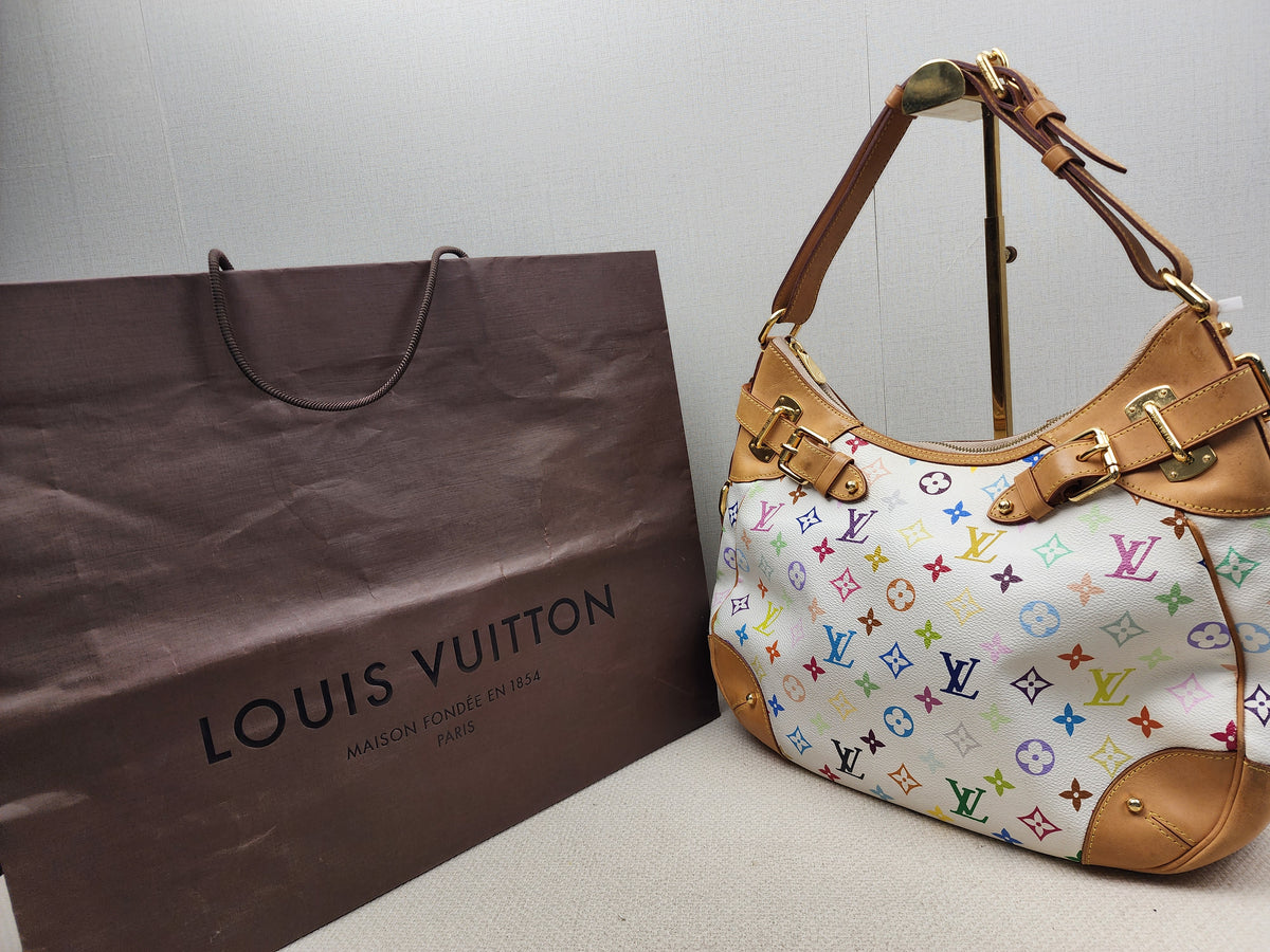 LV White Multicolour Vintage Greta