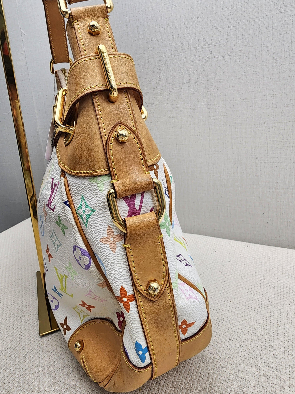 LV White Multicolour Vintage Greta