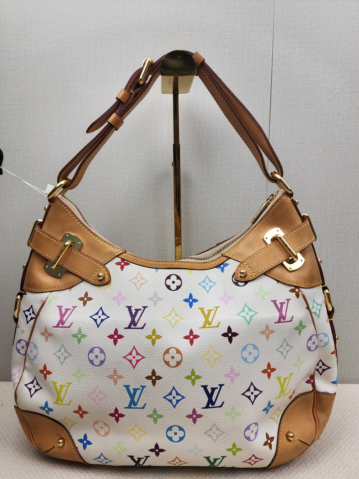 LV White Multicolour Vintage Greta