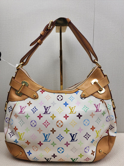 LV White Multicolour Vintage Greta