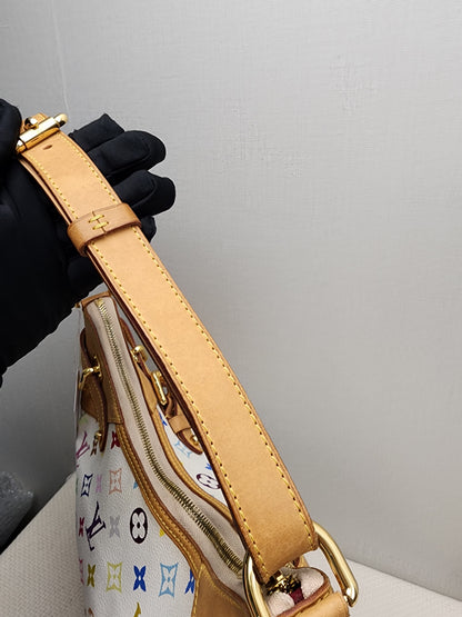 LV White Multicolour Vintage Greta