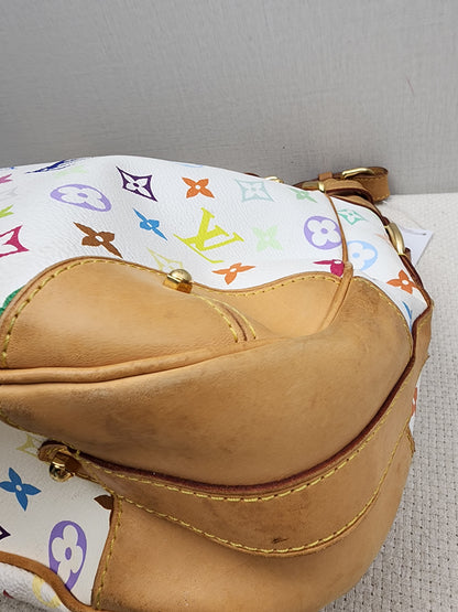 LV White Multicolour Vintage Greta