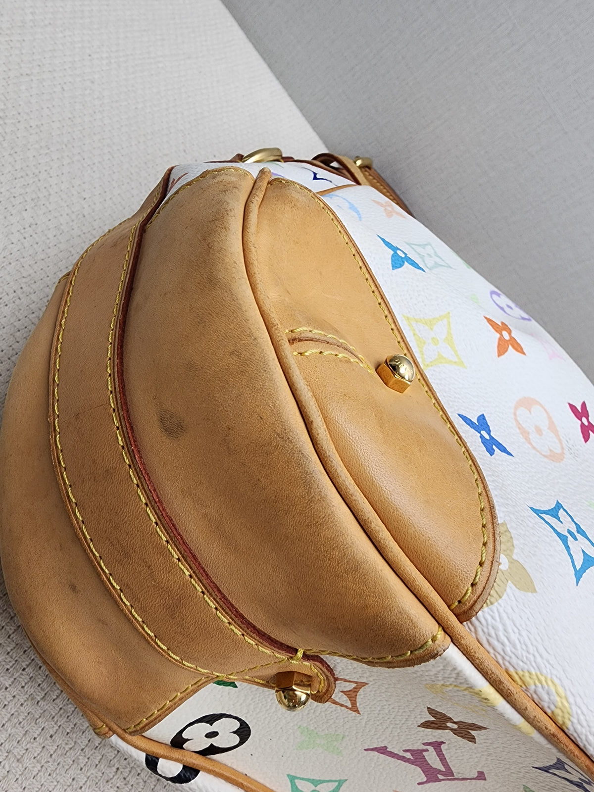 LV White Multicolour Vintage Greta
