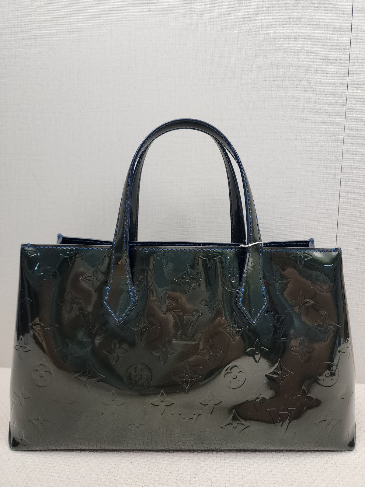 LV Green/Bleu Vernis Wilshire PM