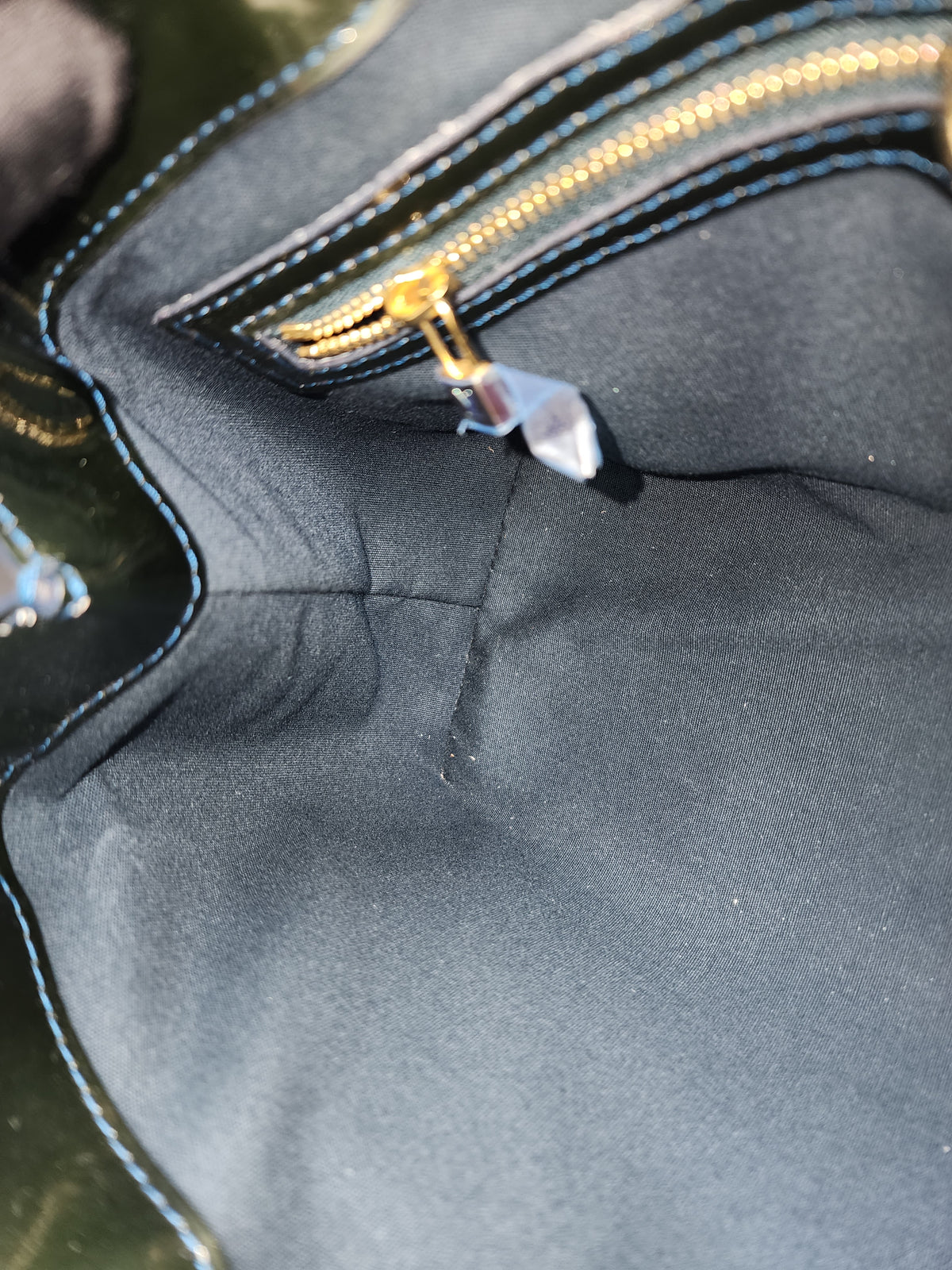 LV Green/Bleu Vernis Wilshire PM