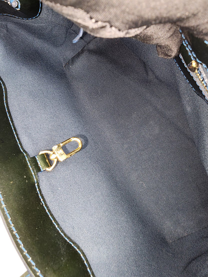 LV Green/Bleu Vernis Wilshire PM