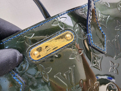 LV Green/Bleu Vernis Wilshire PM