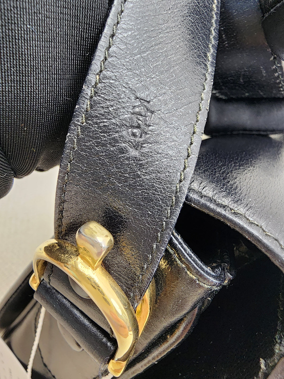 Celine Black Smooth Calfskin Vintage Carriage Shoulder Bag (GHW)