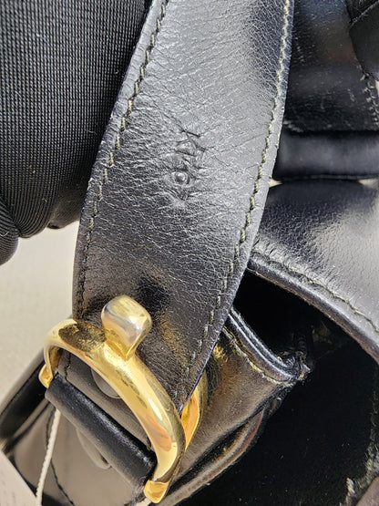 Celine Black Smooth Calfskin Vintage Carriage Shoulder Bag (GHW)