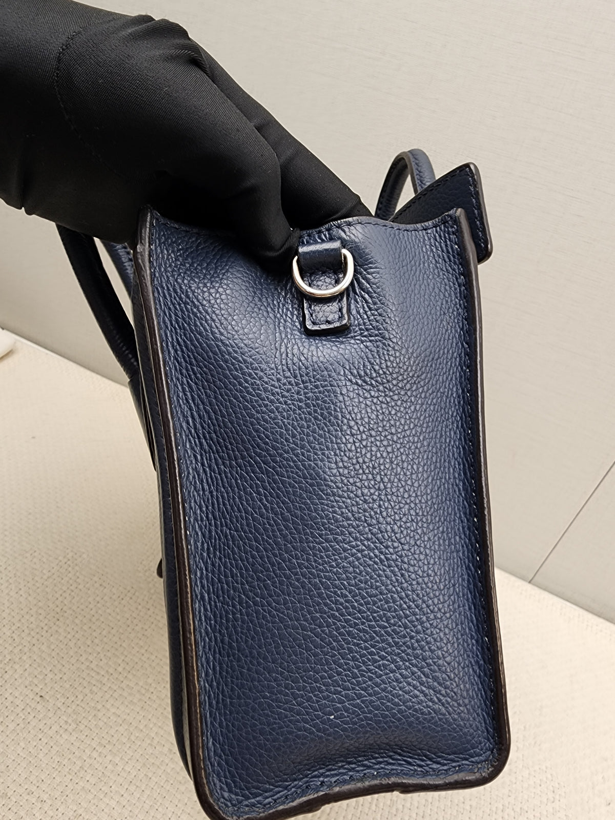 Celine Dark Blue Calfskin Nano Luggage (SHW)