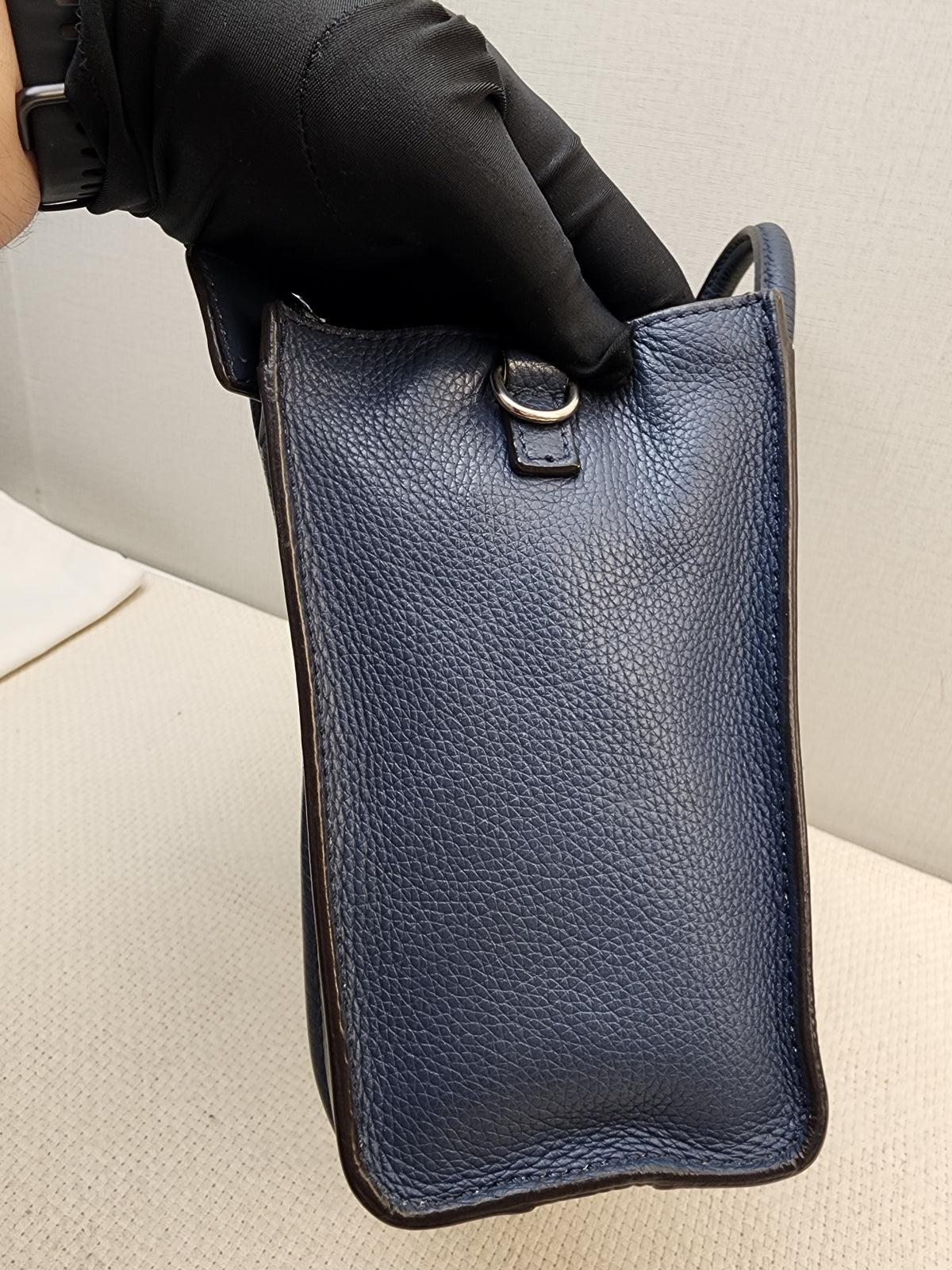 Celine Dark Blue Calfskin Nano Luggage (SHW)