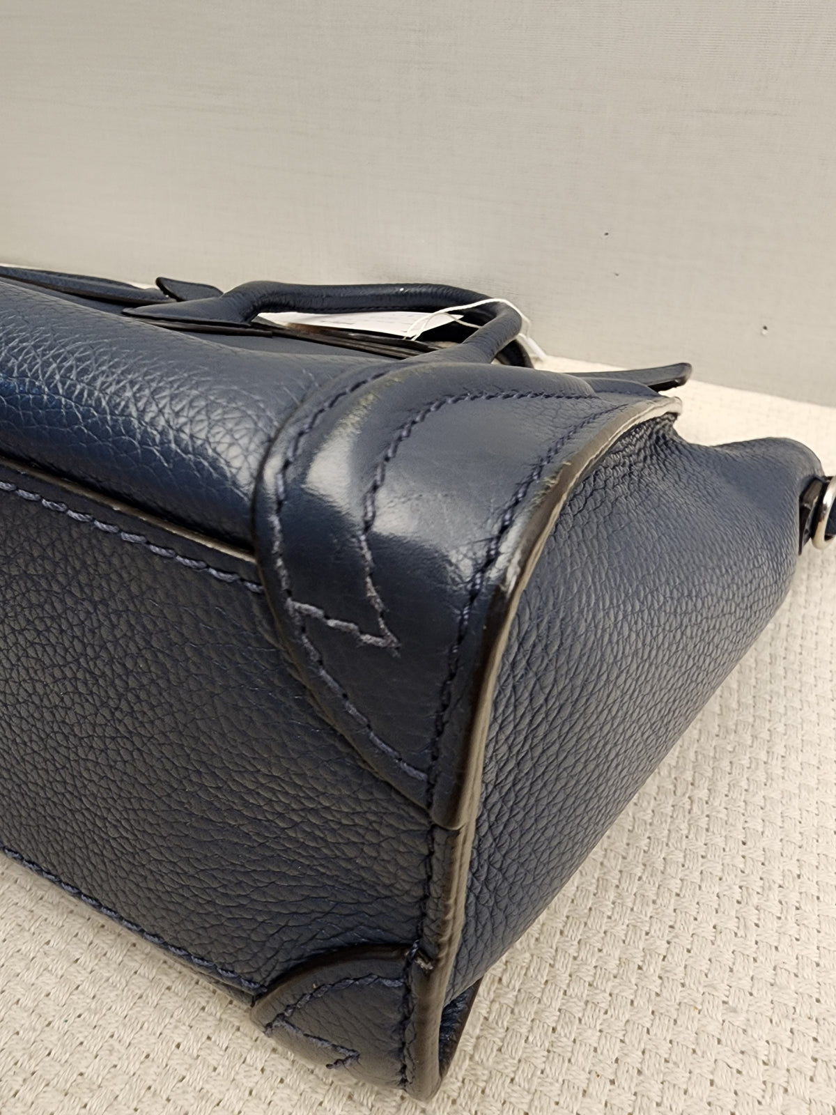 Celine Dark Blue Calfskin Nano Luggage (SHW)