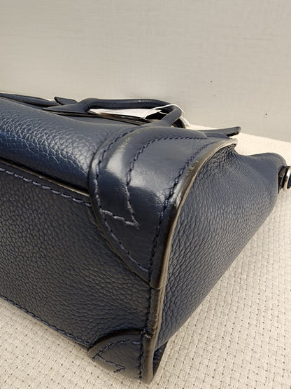 Celine Dark Blue Calfskin Nano Luggage (SHW)