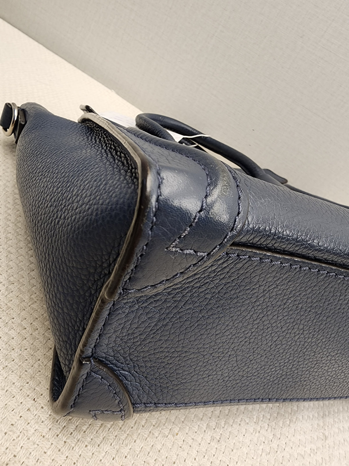 Celine Dark Blue Calfskin Nano Luggage (SHW)