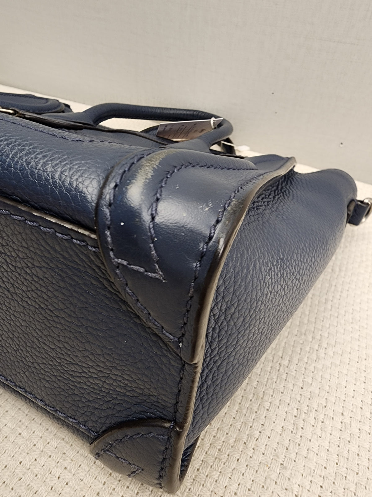 Celine Dark Blue Calfskin Nano Luggage (SHW)