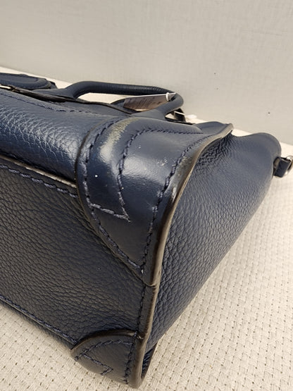 Celine Dark Blue Calfskin Nano Luggage (SHW)