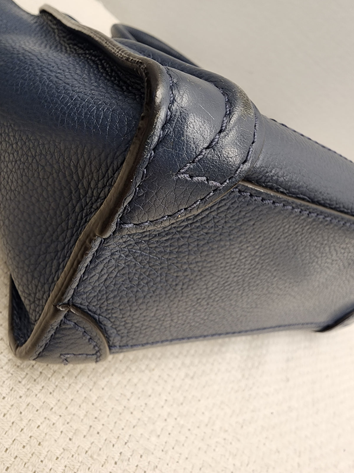 Celine Dark Blue Calfskin Nano Luggage (SHW)