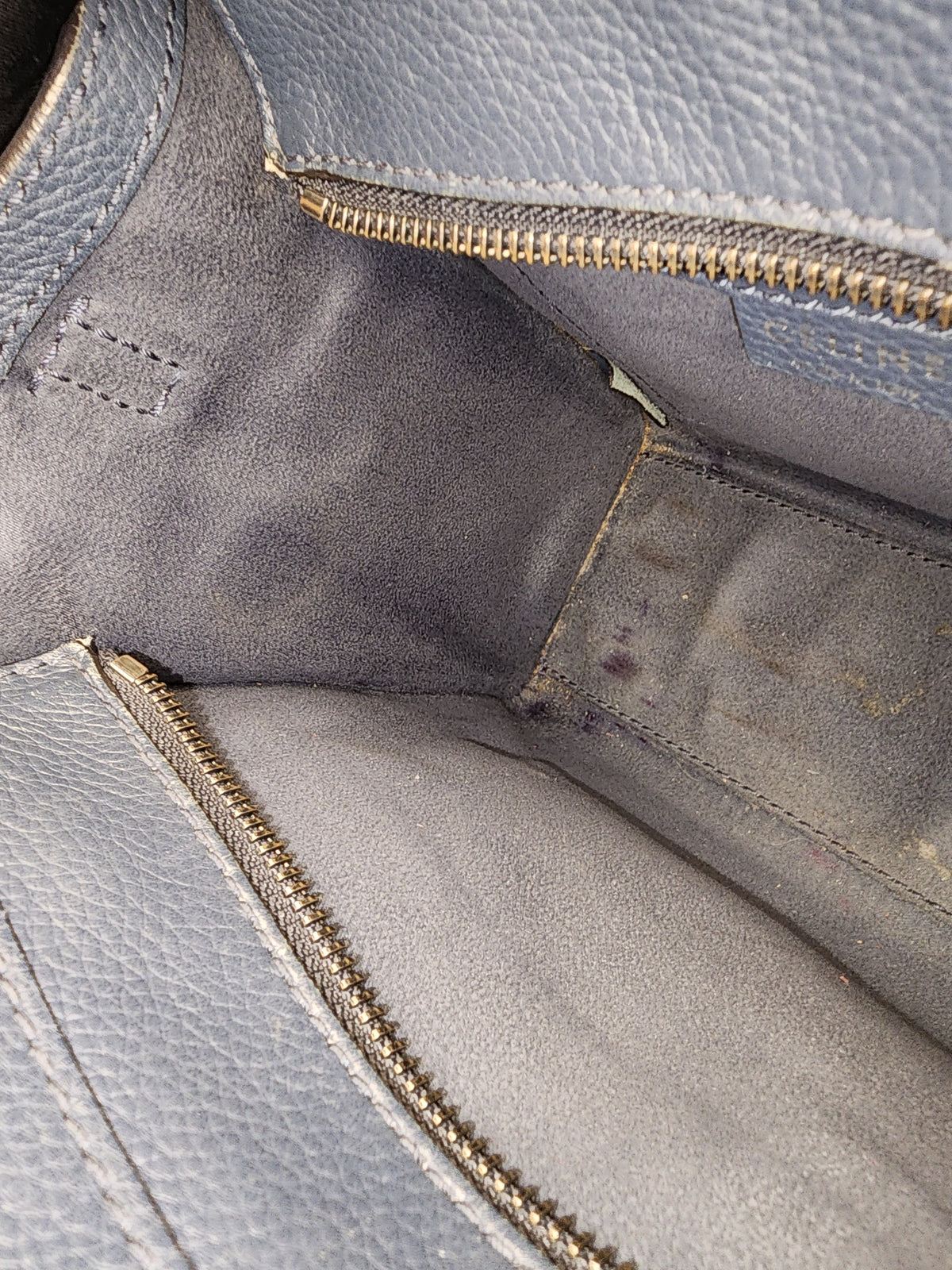 Celine Dark Blue Calfskin Nano Luggage (SHW)