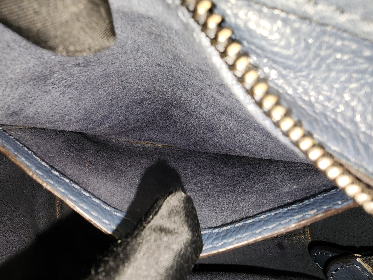 Celine Dark Blue Calfskin Nano Luggage (SHW)