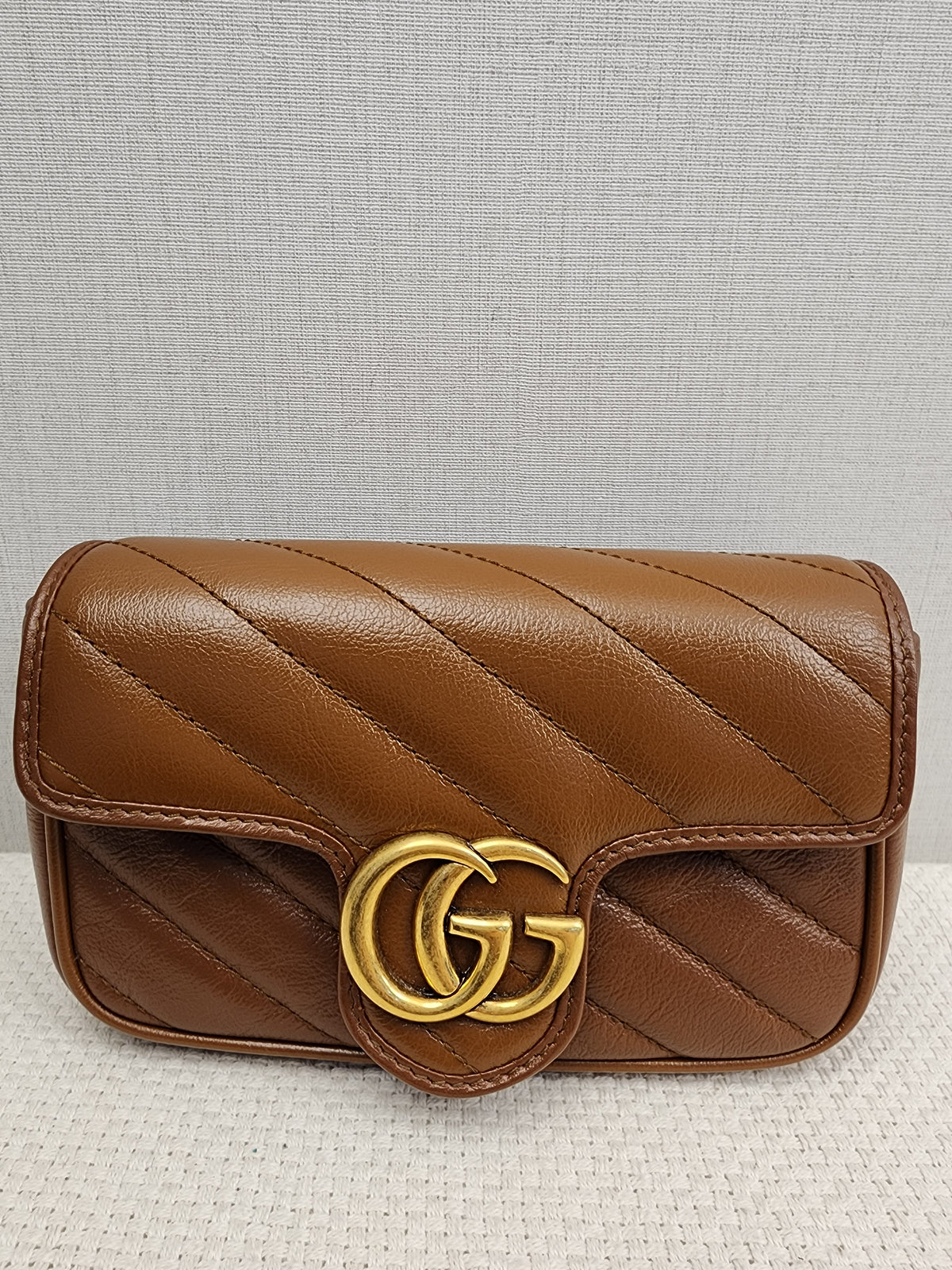 Gucci Brown Supermini Marmont (GHW)