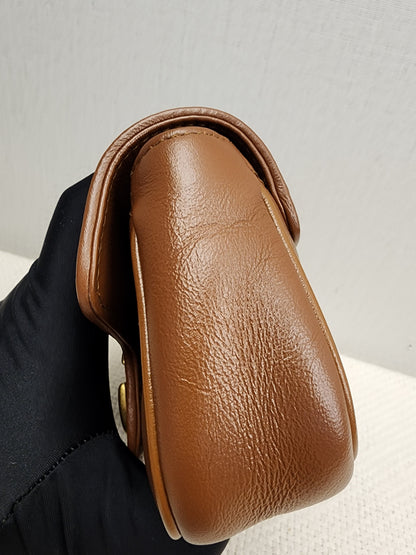 Gucci Brown Supermini Marmont (GHW)