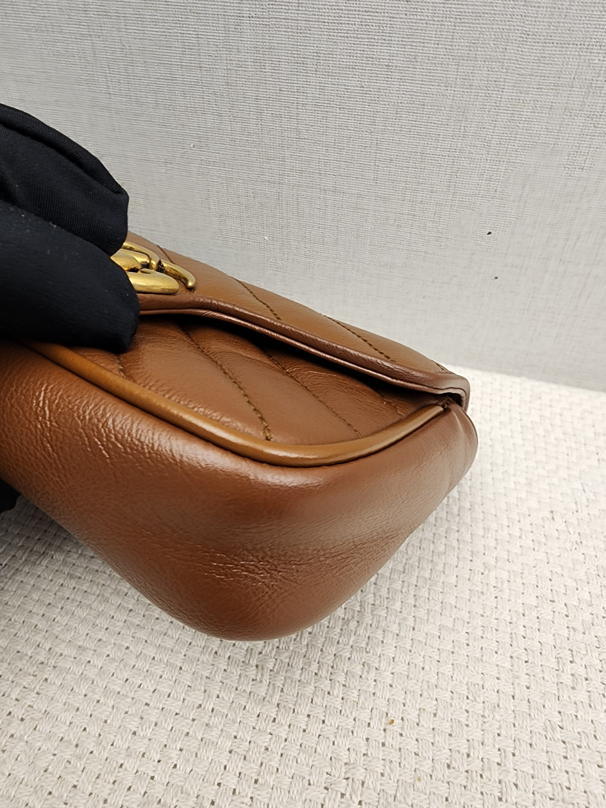 Gucci Brown Supermini Marmont (GHW)