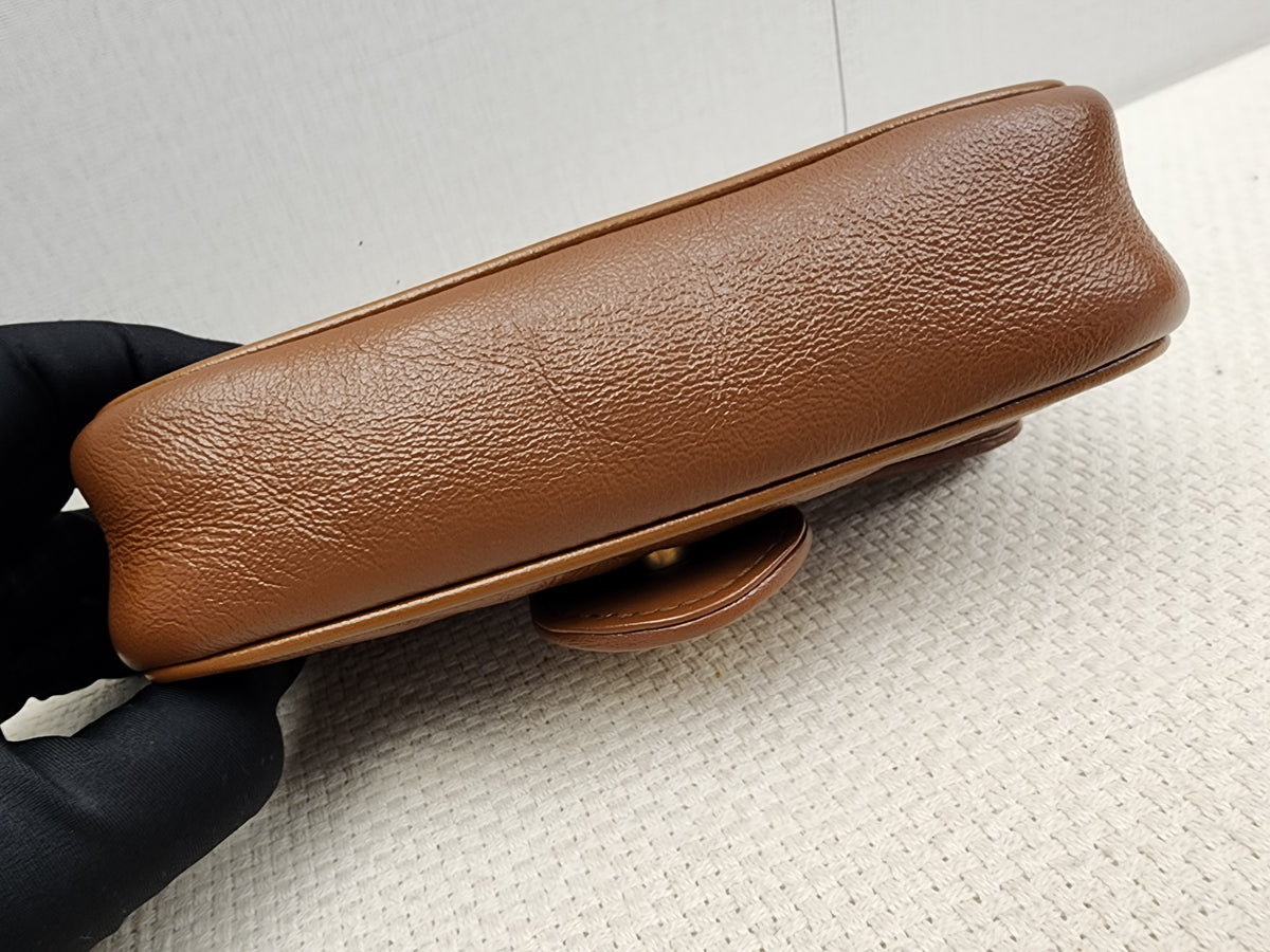 Gucci Brown Supermini Marmont (GHW)