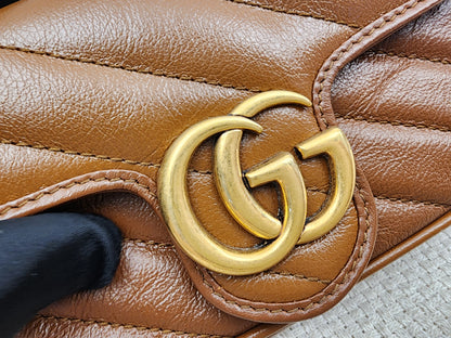 Gucci Brown Supermini Marmont (GHW)